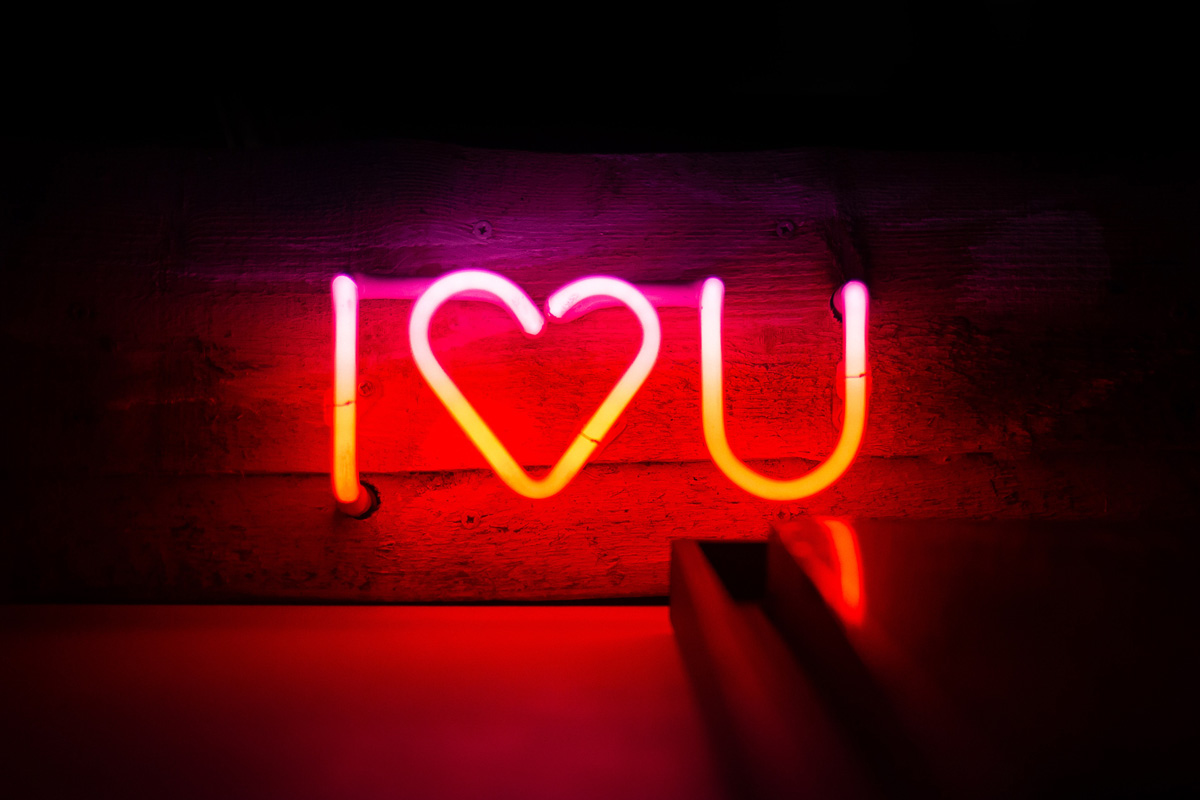 Neon Schild I Love You