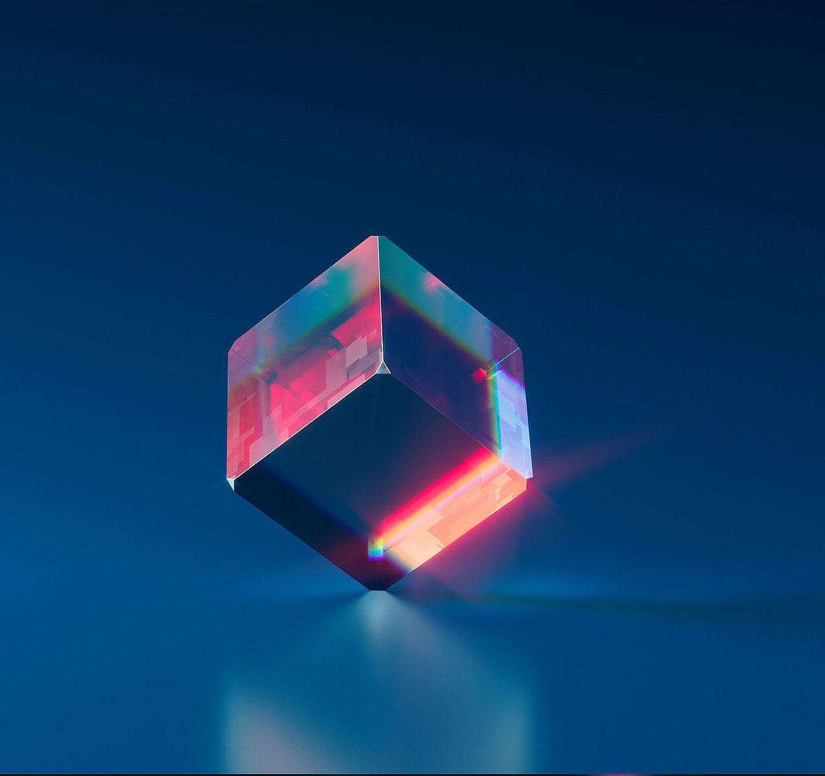 Ein Würfel in NEON Optik