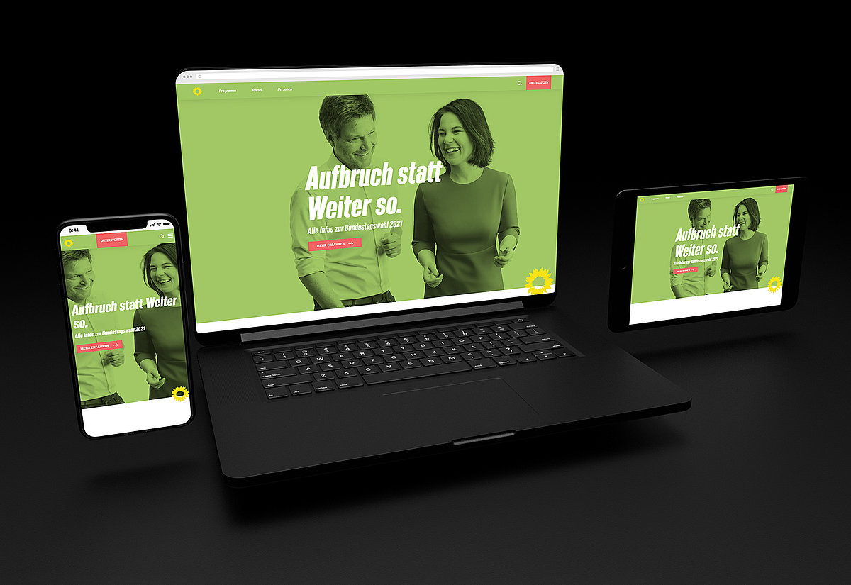 Der digitale Auftritt der Grünen
